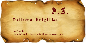 Melicher Brigitta névjegykártya