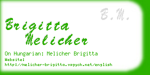 brigitta melicher business card